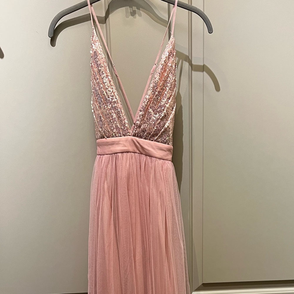 Pink sequin dress